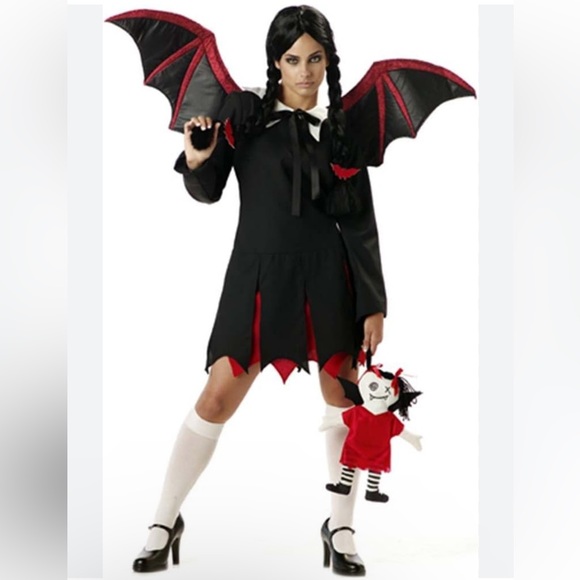 California Costumes Dresses & Skirts - California Costume Collections Very Bat Girl Teen One Size Black Red Wednesday